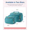 BAGSMART Travel Toiletry Bag for Women, Cosmetic Bag Makeup Bag Organizer with Handle, Travel Bag for Toiletries, Travel Accessories, Full Sized Container(Blue)