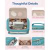 BAGSMART Travel Toiletry Bag for Women, Cosmetic Bag Makeup Bag Organizer with Handle, Travel Bag for Toiletries, Travel Accessories, Full Sized Container(Blue)