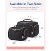 BAGSMART Travel Toiletry Bag for Women, Cosmetic Bag Makeup Bag Organizer with Handle, Travel Bag for Toiletries, Travel Accessories, Full Sized Container(Black)