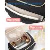 BAGSMART Travel Toiletry Bag for Women, Cosmetic Bag Makeup Bag Organizer with Handle, Travel Bag for Toiletries, Travel Accessories, Full Sized Container(Black)