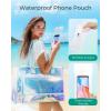 Bagsmart Waterproof Beach Bag for Women with Phone Pouch, Large Tote Bag for Pool, Travel and Vacation(Light Blue-03)