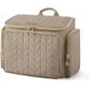 BAGSMART Travel Toiletry Bag, Large Wide-open Travel Bag for Toiletries, Makeup Cosmetic Travel Bag with Handle-Camel(Camel)