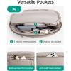BAGSMART Fanny Packs for Women Cross Body, Lightweight Puffy Belt Bag with Multi Pockets Quilted Purse for Traveling Hiking Coffee(Coffee Brown)