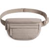 BAGSMART Fanny Packs for Women Cross Body, Lightweight Puffy Belt Bag with Multi Pockets Quilted Purse for Traveling Hiking Coffee(Brown)