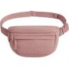 BAGSMART Fanny Packs for Women Cross Body, Lightweight Puffy Belt Bag with Multi Pockets Quilted Purse for Traveling Hiking Coffee(Dark Pink)