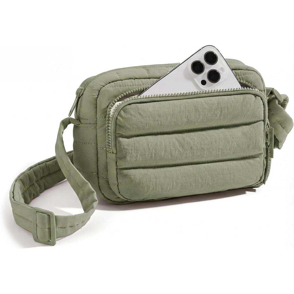 image:imageBAGSMART Crossbody Bags for Women Puffer Crossbody Purses for Women with RFID Blocking Slots Handbags Wallet Small PurseOlive Green