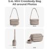 BAGSMART Crossbody Bags for Women, Puffer Crossbody Purses for Women with RFID Blocking Slots, Handbags Wallet Small Purse(Dark Pink)