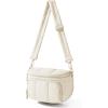 BAGSMART Puffer Crossbody Bum Bags for Women, Small Cross Body Purses for Women Travel & Work, Quilted Water-resistant Hobo | 4L, Quilted, Puffy, Mom, Everyday bag(Cashmere Beige)
