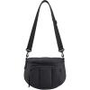 BAGSMART Puffer Crossbody Bum Bags for Women, Small Cross Body Purses for Women Travel & Work, Quilted Water-resistant Hobo | 4L, Quilted, Puffy, Mom, Everyday bag(01-jet Black)
