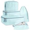 BAGSMART Wet Dry Bags 5 Pack, Travel Bags Reusable for Swimsuits (Grey)(Blue)