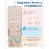 BAGSMART Travel Jewelry Case Organizer, Large Capacity Foldable Jewelry Roll for Journey – Rings, Necklaces, Earrings, Bracelets, Fashion Black(Black)