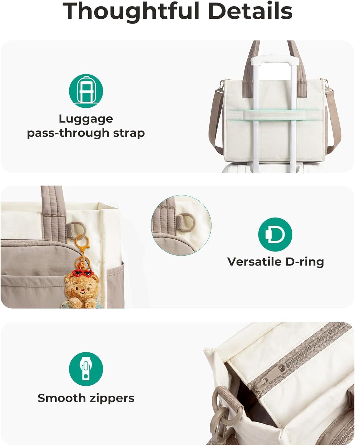 image:imageBAGSMART Tote Bag for Women Work Puffy Travel Tote Handbag Gift for Teacher amp Nurse Medium13 laptop w 30oz cup holder Large156 laptop w 40oz cup holder For campus work travel everydayDforest Green