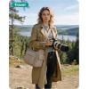 BAGSMART 2 in 1 Puffy Camera Sling Bag for Photographer, Everyday Shoulder Crossbody Bag with Pockets Digital Camera Case for DSLR/Mirrorless, Brown(Brown)
