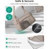 BAGSMART 2 in 1 Puffy Camera Sling Bag for Photographer, Everyday Shoulder Crossbody Bag with Pockets Digital Camera Case for DSLR/Mirrorless, Brown(Dark Pink)