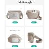 BAGSMART Small Crossbody Bags for Women，Puffer Cute Bum Bag with Pouch, Quilted Purse for Daily Travel College, Camel | 4.6L compact size, small yet spacious, structured bum bag, 2-in-1 set(Leopard)