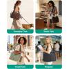 BAGSMART Tote Bag for Women Work, Puffy Travel Tote Handbag Gift for Teacher & Nurse | Medium-13″ laptop, w/ 30oz cup holder, Large-15.6″ laptop, w/ 40oz cup holder, For campus, work, travel, everyday(H-mocha Brown)