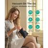 BAGSMART Vacuum Storage Bags for Travel with Rechargeable Air Pump, Portable Space Saver Bags for Travel & Home, Vacuum Compression Seal Bag for Clothing, Blanket, 18 Pack Khaki Brown(Orange)