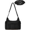 BAGSMART 2 in 1 Puffy Camera Sling Bag for Photographer, Everyday Shoulder Crossbody Bag with Pockets Digital Camera Case for DSLR/Mirrorless, Brown(Black)