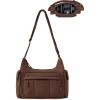 BAGSMART 2 in 1 Puffy Camera Sling Bag for Photographer, Everyday Shoulder Crossbody Bag with Pockets Digital Camera Case for DSLR/Mirrorless, Brown(Coffee brown)