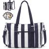 BAGSMART Large Beach Bag for Women, Oversize Tote Bag for Travel/Pool/Summer | 3-Ways to Carry, Cruise Essentials, Family Picnic, Extra-large mom bag, Sandproof, zip open, Womens summer gifts(Nautical Stripe)