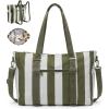 BAGSMART Large Beach Bag for Women, Oversize Tote Bag for Travel/Pool/Summer | 3-Ways to Carry, Cruise Essentials, Family Picnic, Extra-large mom bag, Sandproof, zip open, Womens summer gifts(Sage Green Stripe)