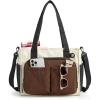 BAGSMART Tote Bag for Women Work, Puffy Travel Tote Handbag Gift for Teacher & Nurse | Medium-13″ laptop, w/ 30oz cup holder, Large-15.6″ laptop, w/ 40oz cup holder, For campus, work, travel, everyday(B-mocha Brown)
