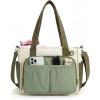 BAGSMART Tote Bag for Women Work, Puffy Travel Tote Handbag Gift for Teacher & Nurse | Medium-13″ laptop, w/ 30oz cup holder, Large-15.6″ laptop, w/ 40oz cup holder, For campus, work, travel, everyday(D-forest Green)
