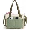 BAGSMART Tote Bag for Women Work, Puffy Travel Tote Handbag Gift for Teacher & Nurse | Medium-13″ laptop, w/ 30oz cup holder, Large-15.6″ laptop, w/ 40oz cup holder, For campus, work, travel, everyday(G-forest Green)