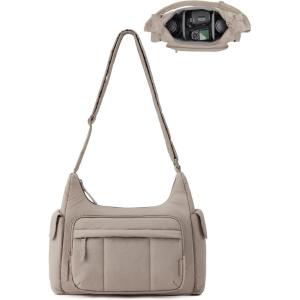 BAGSMART 2 in 1 Puffy Camera Sling Bag for Photographer, Everyday Shoulder Crossbody Bag with Pockets Digital Camera Case for DSLR/Mirrorless, Brown(Brown)