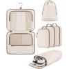 BAGSMART Hanging Travel Packing Cubes, 6 Set Large Travel Cubes for Women Cruise Ship Essentials, Suitcase Organizers