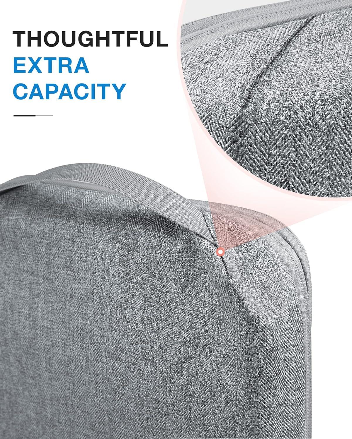 image:imageBAGSMART Compression Packing Cubes for Travel 6 Set Packing Cubes for Carry on Suitcases Compression Travel Cubes amp Suitcase Organizer for Packing with Shoe Bag Grey01Grey