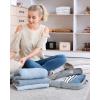 BAGSMART Compression Packing Cubes for Travel, 6 Set Packing Cubes for Carry on Suitcases, Compression Travel Cubes & Suitcase Organizer for Packing with Shoe Bag Grey(Light Beige)