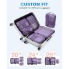 BAGSMART Compression Packing Cubes for Travel, 6 Set Packing Cubes for Carry on Suitcases, Compression Travel Cubes & Suitcase Organizer for Packing with Shoe Bag Grey(Light Beige)