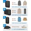 BAGSMART Compression Packing Cubes for Travel, 6 Set Packing Cubes for Carry on Suitcases, Compression Travel Cubes & Suitcase Organizer for Packing with Shoe Bag Grey(04-Black)