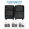 BAGSMART Compression Packing Cubes for Travel, 6 Set Packing Cubes for Carry on Suitcases, Compression Travel Cubes & Suitcase Organizer for Packing with Shoe Bag Grey(04-Black)