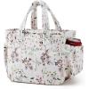 BAGSMART Lunch Bag for Women Small Cute Cherry Quilted Lunch Box Insulated Lightweight, Leakproof, Durable & Reusable Tote Bag for Work, Travel, Outdoor, Picnic(Floral Print)