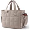 BAGSMART Lunch Bag for Women Small Cute Cherry Quilted Lunch Box Insulated Lightweight, Leakproof, Durable & Reusable Tote Bag for Work, Travel, Outdoor, Picnic(Brown)
