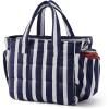 BAGSMART Lunch Bag for Women Small Cute Cherry Quilted Lunch Box Insulated Lightweight, Leakproof, Durable & Reusable Tote Bag for Work, Travel, Outdoor, Picnic(Blue Striped)
