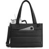 BAGSMART Small Tote Bag for Women, Puffer Quilted Work Tote Bag, Zipper Closure for Work Travel College | Small & mini tote, Lightweight 2 sizes, crossbody bag, 14‘’ laptop bag, crossbody bag, teacher bag(14l-black)