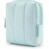 BAGSMART Small Travel Makeup Bag for Purse Toiletry Pouch, Puffy Padded Mini Cosmetics Bag, Cute Make Up Pouch for Women with Slip-in Pocket, Travel Essentials for Toiletries, Baby Pink(05-Blue)