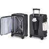 BAGSMART Top Opening Carry On Luggage 22x14x9 Airline Approved with TSA Lock, Expandable 20 Inch Deep Compartment Hard Shell Suitcases with Double Spinner Wheels, Blue(Black)