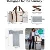 BAGSMART Garment Bag Duffle Bag for Travel Convertible 2 in 1 Suit Bag for Hanging Clothes Carry on Travel Bag with Shoes Bag,Shoulder Strap Weekender for Dresses, Coats, Shirts (Black)(Brown)