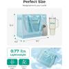 BAGSMART Mesh Beach Bag with Zipper Pocket, Large Beach Tote Bags for Women | for 40 oz Bottle, Removable Ribbon Bow, Sandproof & Washable, Cruise Essentials, for Swim, Pool, Gym, Vacation, Travel Bag(Forest Green)