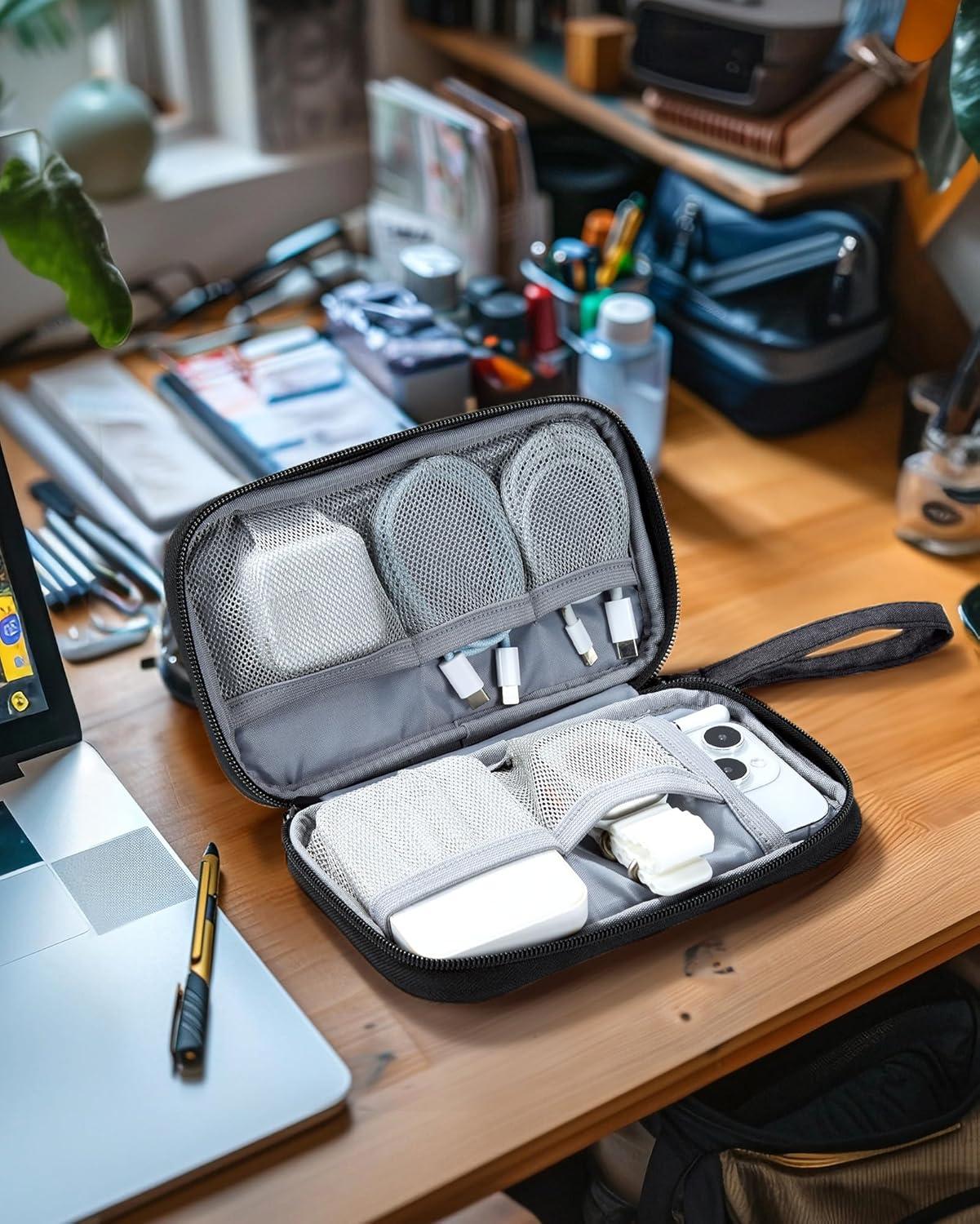 image:imageBAGSMART Small Travel Cable Organizer Tech Organizer for Charger Phone BlackBlack