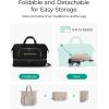 BAGSMART Rolling Duffle Bag with Wheels, 35L Carry on Travel Bag with Detachable Wheels, PVC Wet Pocket Duffle Bag with Handle