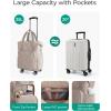 BAGSMART Rolling Duffle Bag with Wheels, 35L Carry on Travel Bag with Detachable Wheels, PVC Wet Pocket Duffle Bag with Handle
