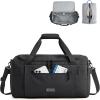 BAGSMART Weekend Bag with Shoe Bag, 32L Travel Duffle Bag with Laptop Compartment, Sports Duffel Bags Gym Bag Carry On Bag for Travel, Gym, Brown(Black)
