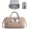 BAGSMART Weekend Bag with Shoe Bag, 32L Travel Duffle Bag with Laptop Compartment, Sports Duffel Bags Gym Bag Carry On Bag for Travel, Gym, Brown(Brown)