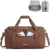 BAGSMART Weekend Bag with Shoe Bag, 32L Travel Duffle Bag with Laptop Compartment, Sports Duffel Bags Gym Bag Carry On Bag for Travel, Gym, Brown(Dark Brown)