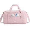 BAGSMART Weekend Bag with Shoe Bag, 32L Travel Duffle Bag with Laptop Compartment, Sports Duffel Bags Gym Bag Carry On Bag for Travel, Gym, Brown(Pink)